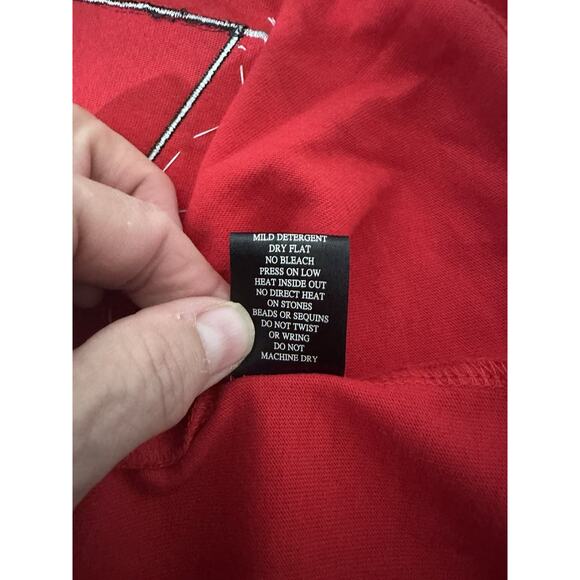 Berek Vintage Christmas Long Sleeve Shirt Zebra Scarf Red Size Large - Picture 11 of 11